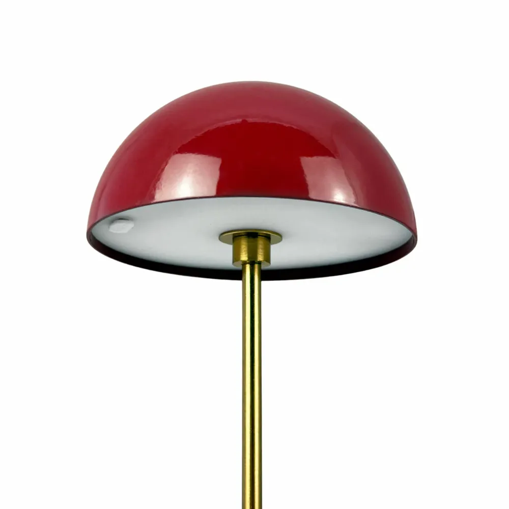 Lampes de table - Mini-lampe de table LED ALONG rouge foncé/laiton - Boîte de 2 - DYBERG LARSEN