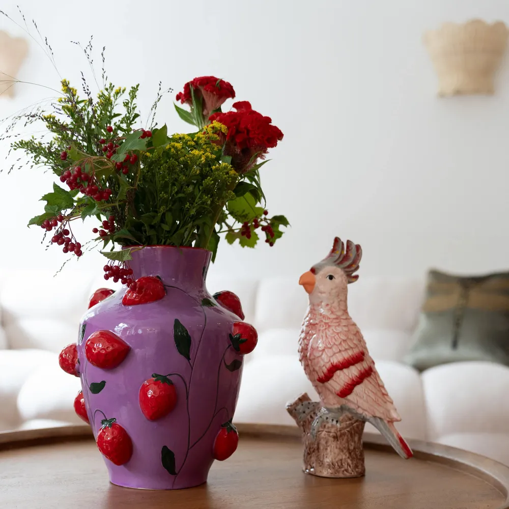 Decorative objects - Papagayo Pink decorative figurine, 33 cm - KARE DESIGN