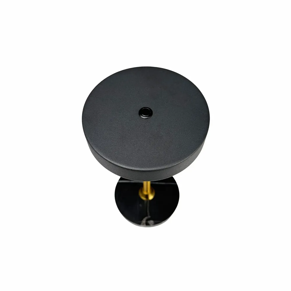 Table lamps - MOONLIGHT Mini LED rechargeable table lamp black, brass, marble - DYBERG LARSEN