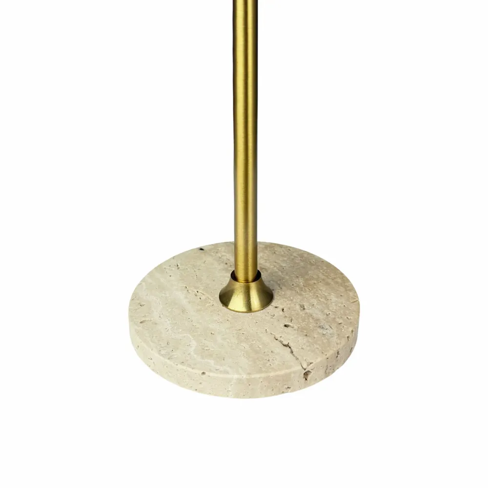 Table lamps - MOONLIGHT Mini LED rechargeable table lamp beige, brass, travertine - DYBERG LARSEN