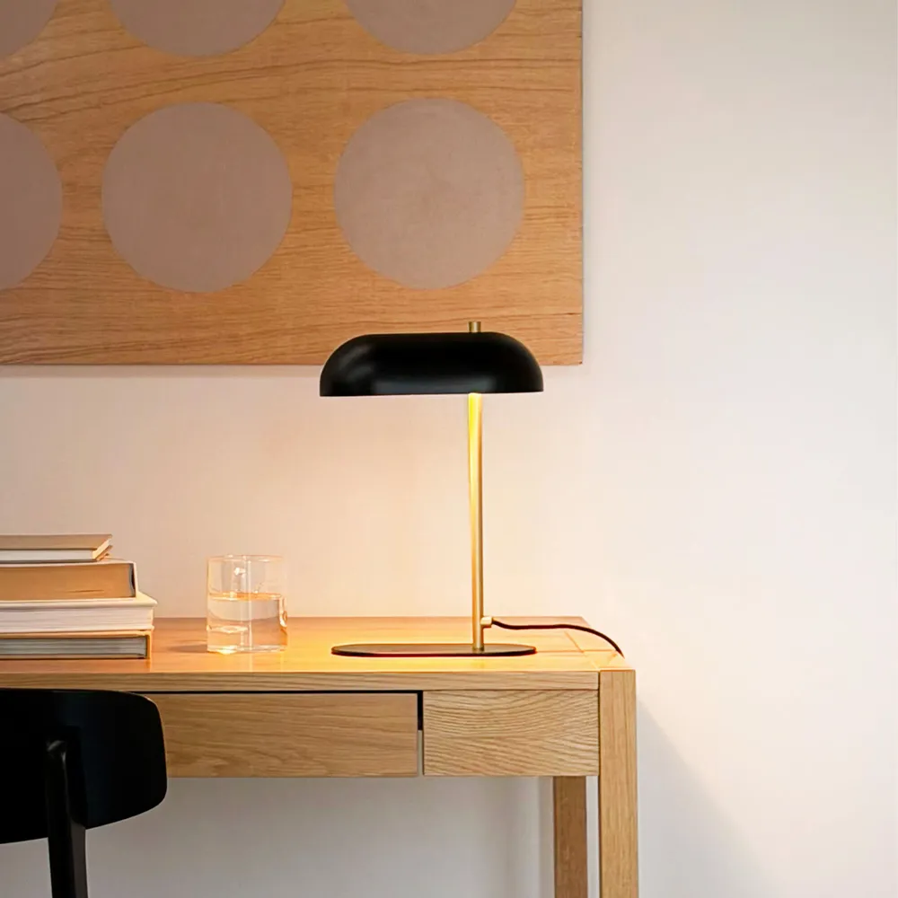 Lampes de table - Lampe de table Arch mini V230 noir/laiton - DYBERG LARSEN