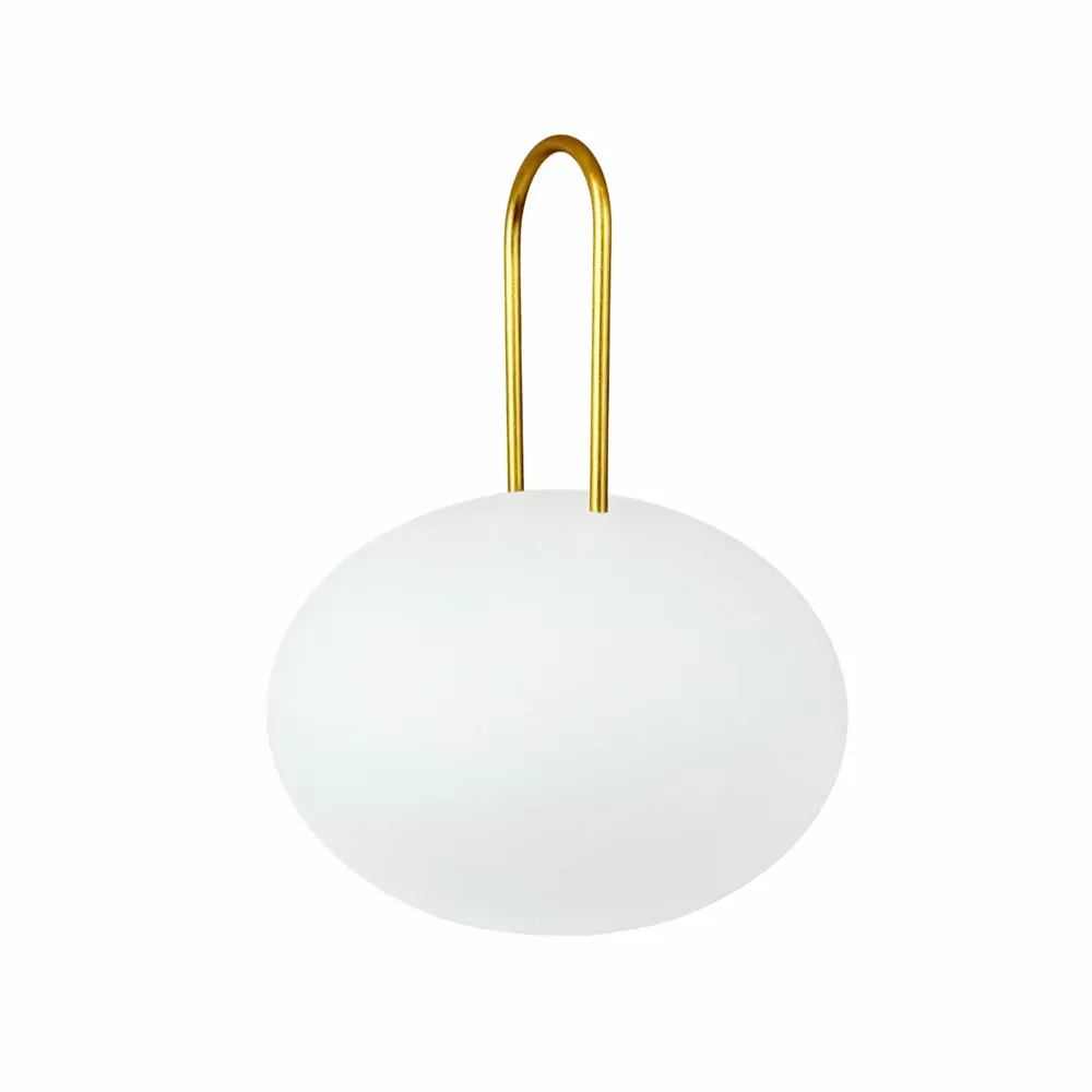 Lampes de table - Ellipse d'extérieur avec poignée en laiton LED rechargeable - DYBERG LARSEN