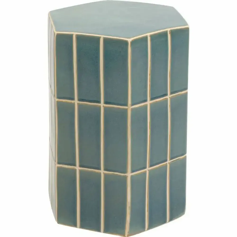 Coffee tables - Bliss Tile Side Table Blue 41cm - KARE DESIGN