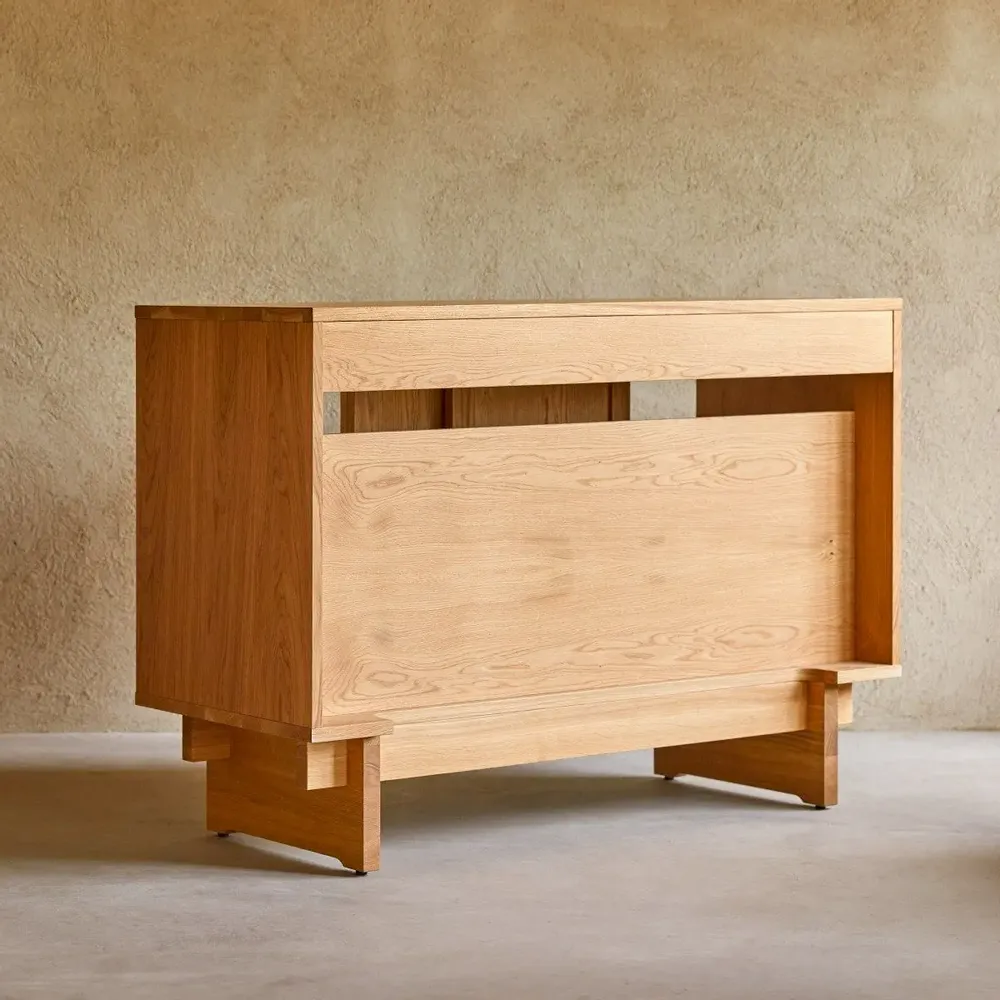 Bathroom equipment - Miu Meuble salle de bain en chêne 115 cm - TIKAMOON