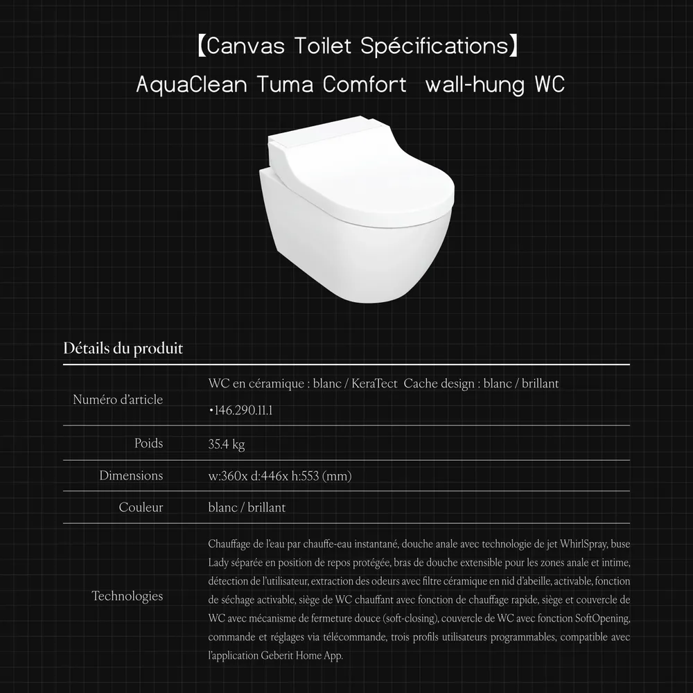 Services - Toilettes - ITALIANO GEBERIT Tuma - ARTOLETTA® MAISON COLLECTION
