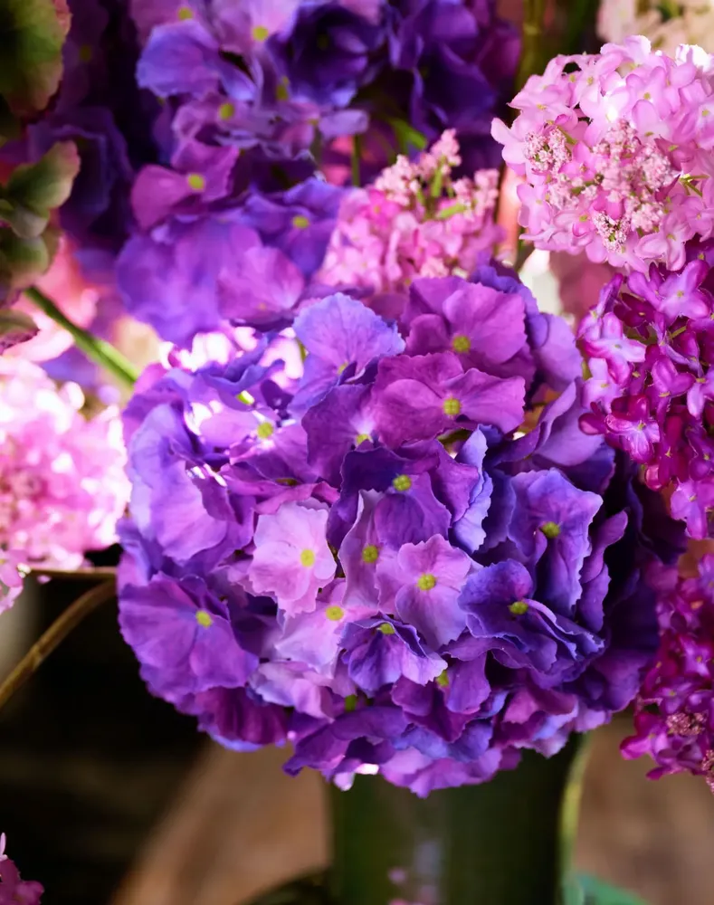 Floral decoration - Hydrangeas as if freshly picked - SILK-KA BV