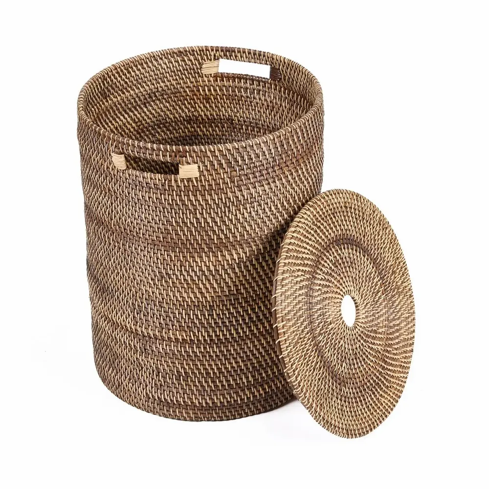 Laundry baskets - The Laundrilla Basket - Natural Brown - BAZAR BIZAR LIVING