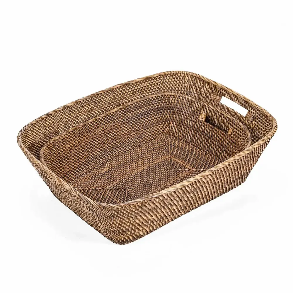 Laundry baskets - The Hannah Laundry Basket - Natural Brown - M - BAZAR BIZAR LIVING