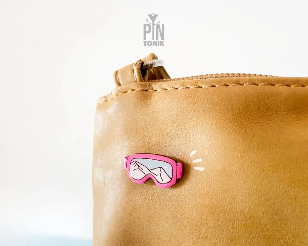 Broches - Ski Goggle Pin - Cadeaux amusants pour l'après-ski et la planche à nei - PINTONIK