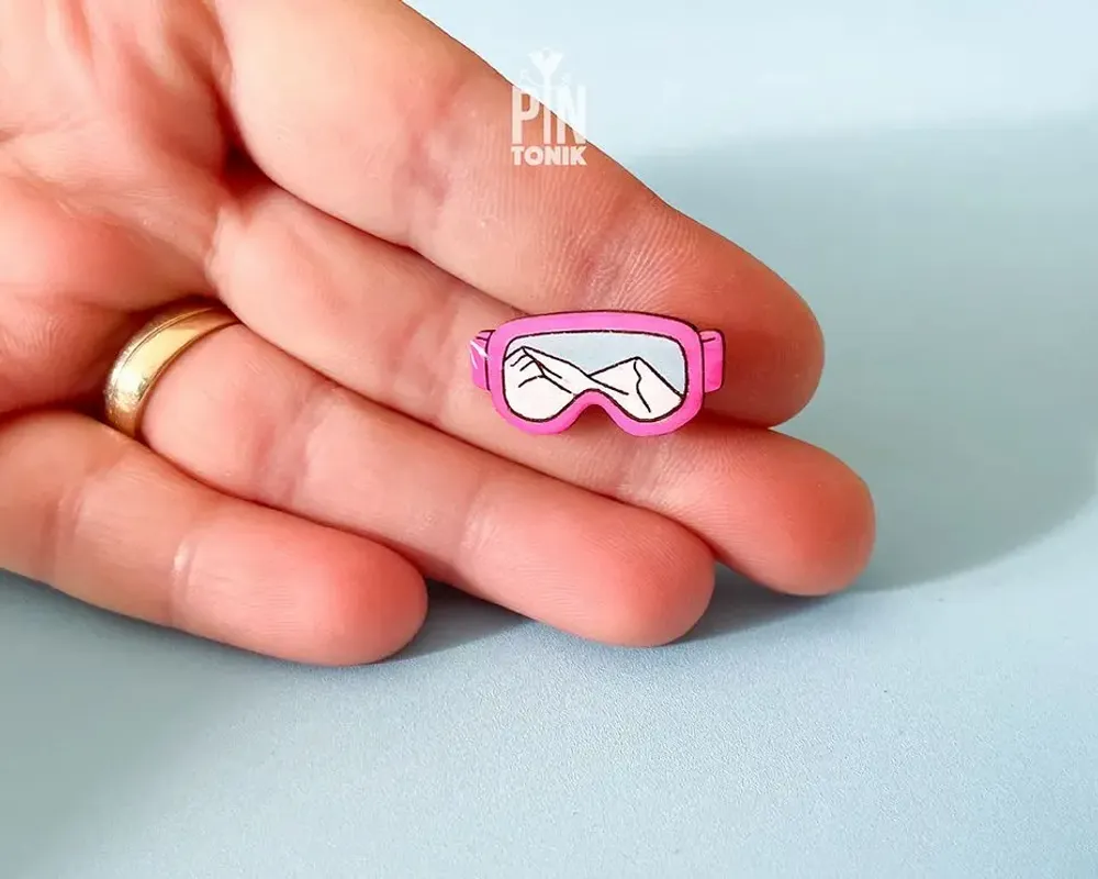 Broches - Ski Goggle Pin - Cadeaux amusants pour l'après-ski et la planche à nei - PINTONIK