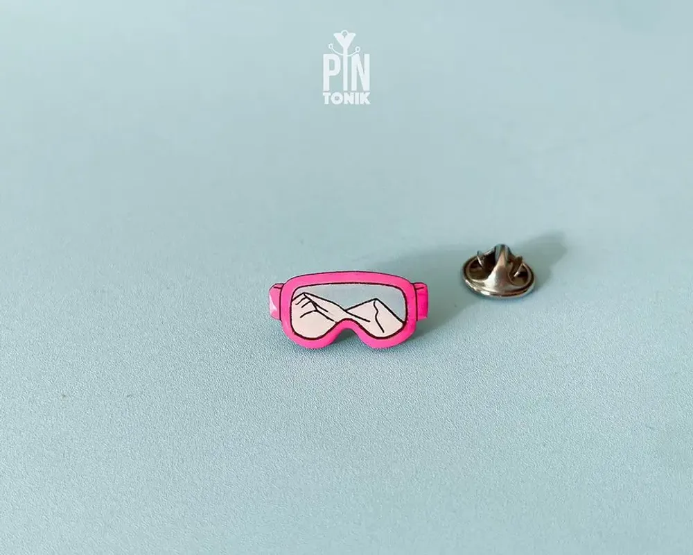 Broches - Ski Goggle Pin - Cadeaux amusants pour l'après-ski et la planche à nei - PINTONIK