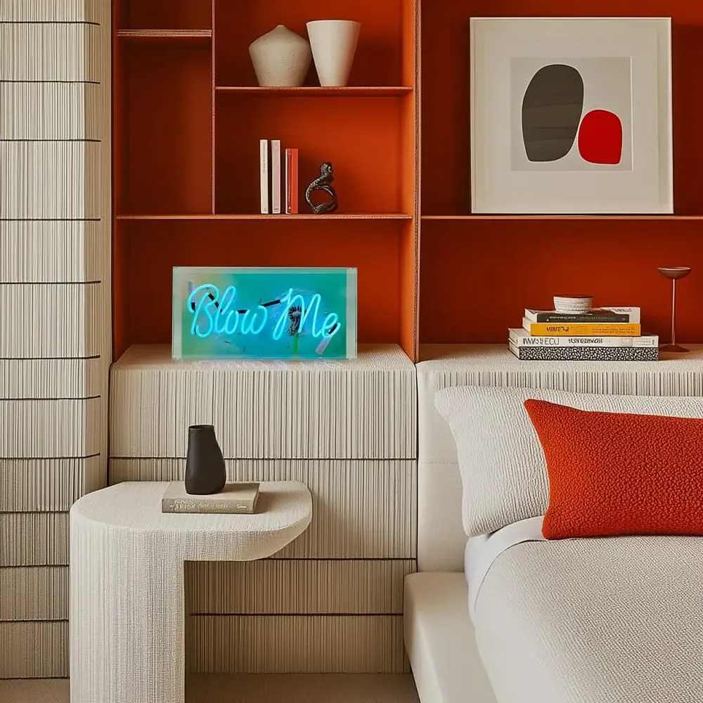 Lampes de bureau  - 'Blow Me' Neon Box Sign - LOCOMOCEAN