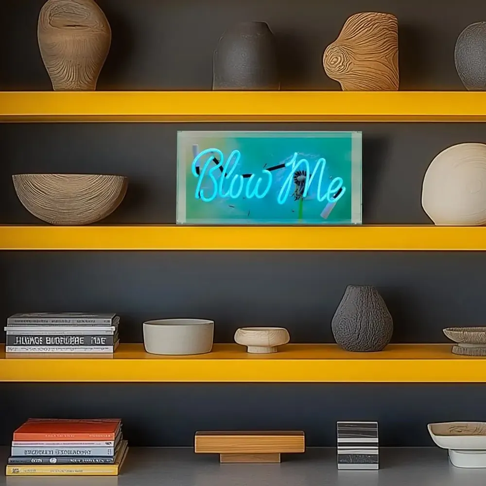 Lampes de bureau  - 'Blow Me' Neon Box Sign - LOCOMOCEAN