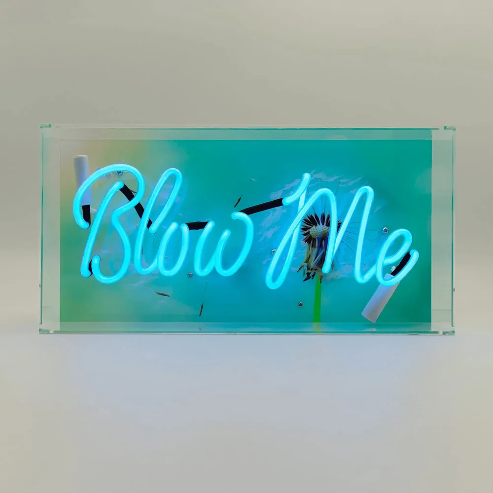 Lampes de bureau  - 'Blow Me' Neon Box Sign - LOCOMOCEAN