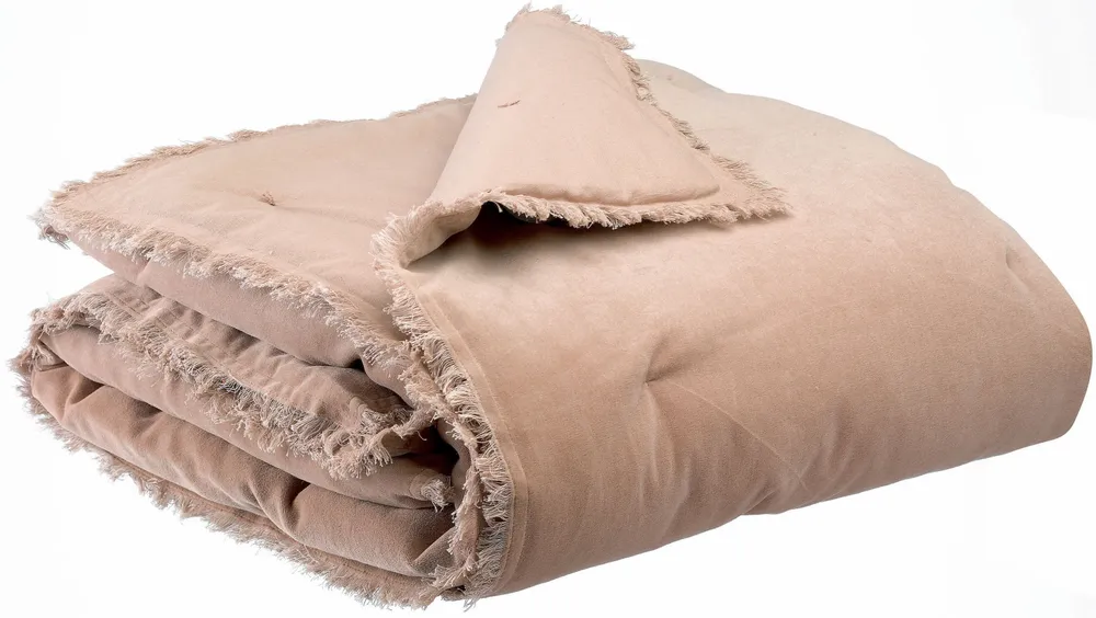 Bed linens - Plain Fara Comforter Taupe 85 X 200 - MAISON VIVARAISE - SDE VIVARAISE WINKLER