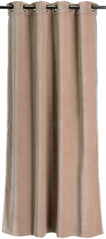 Curtains and window coverings - Plain Fara Curtain Taupe 135 X 280 - MAISON VIVARAISE - SDE VIVARAISE WINKLER