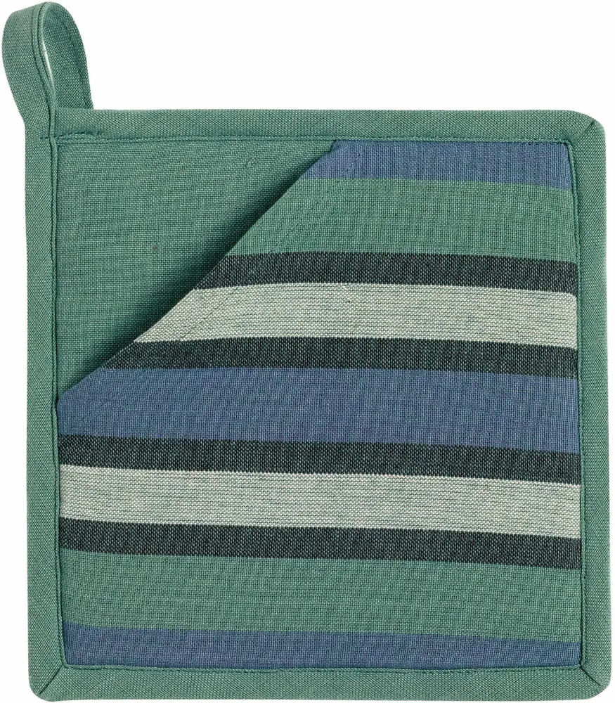 Maniques - Manique 2 en 1 recyclée Yuna Paon 20 x 20 - MAISON VIVARAISE - SDE VIVARAISE WINKLER