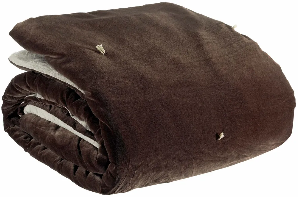 Throw blankets - Elise Knotted Dots Throw Ébène 140 X 200 - MAISON VIVARAISE - SDE VIVARAISE WINKLER