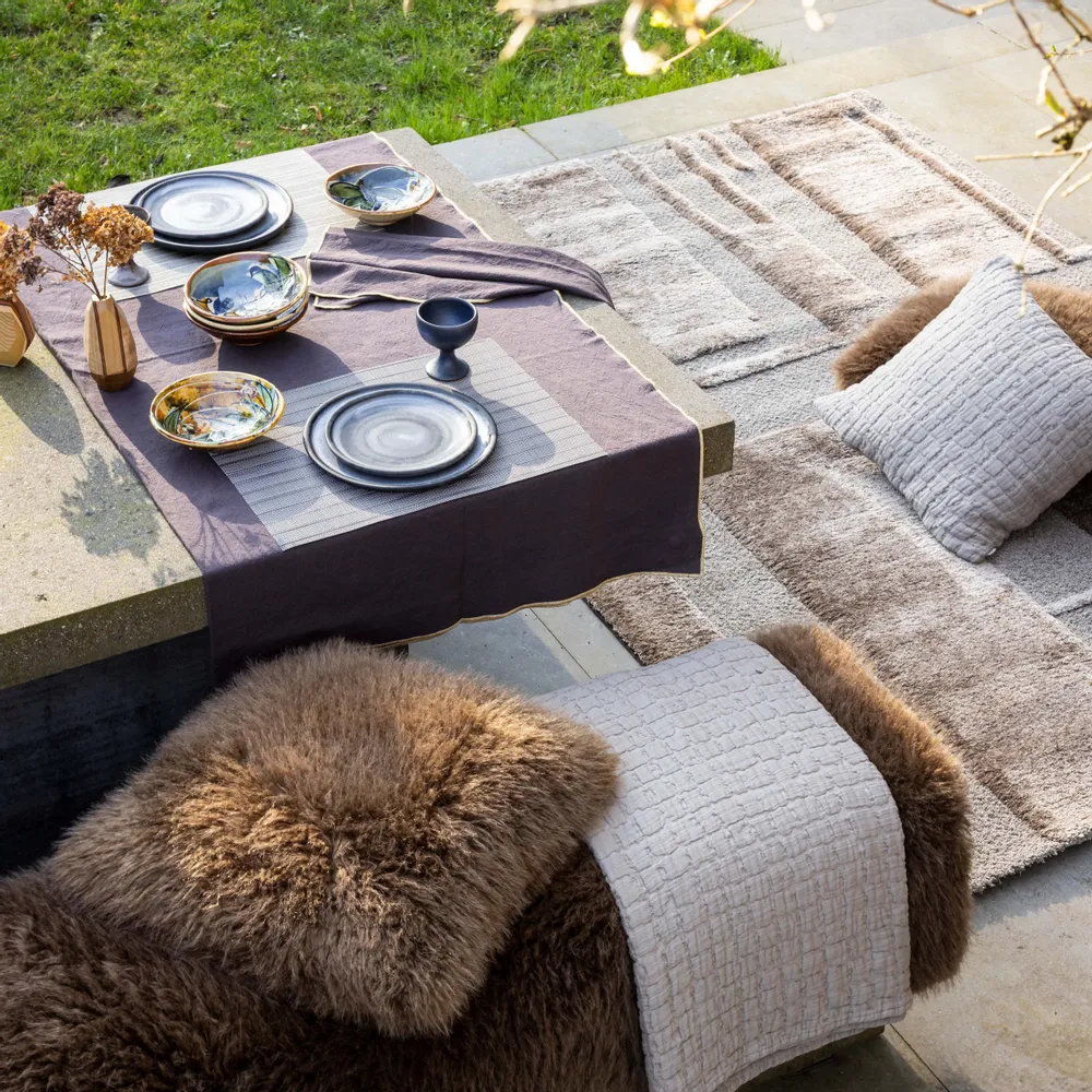 Bed linens - Swami Throw Muscade 180 X 260 - MAISON VIVARAISE - SDE VIVARAISE WINKLER