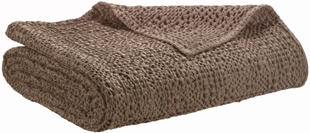 Linge de lit - Jeté Tana Café 180 x 260 - MAISON VIVARAISE - SDE VIVARAISE WINKLER
