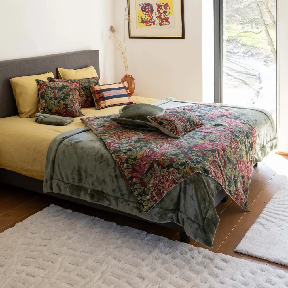 Throw blankets - Tender Throw Blanket Thym 150 X 200 - MAISON VIVARAISE - SDE VIVARAISE WINKLER