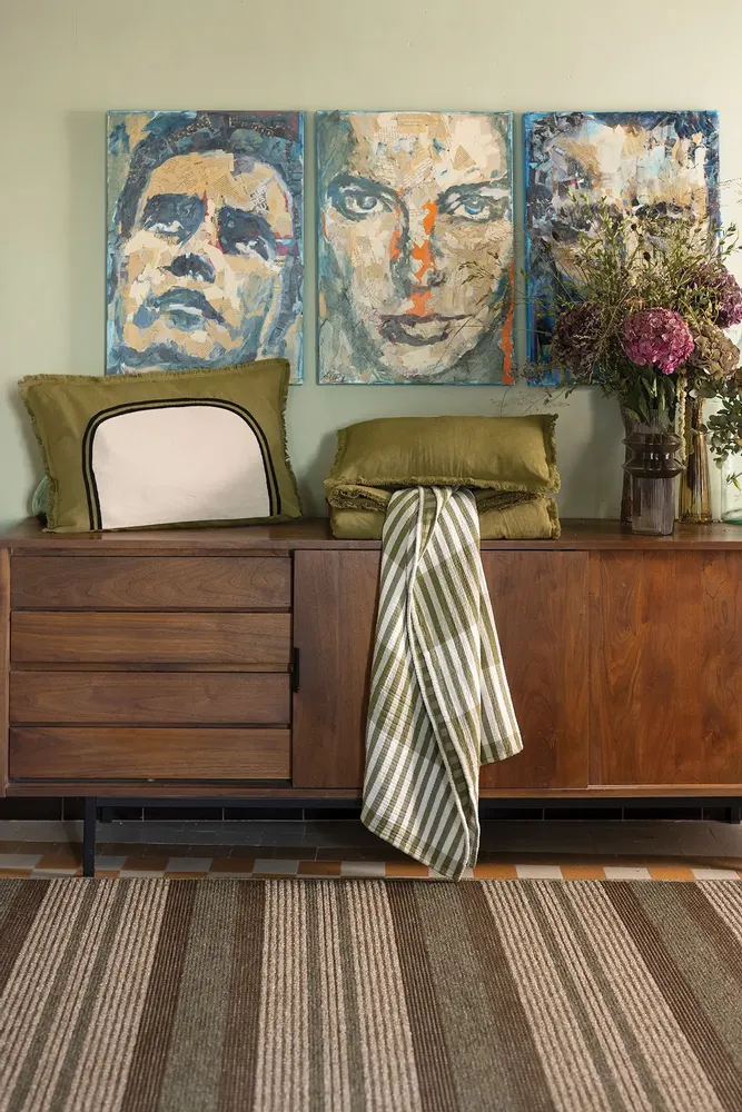 Cushions - Plain Cushion Laly Cèdre 30 X 50 - MAISON VIVARAISE - SDE VIVARAISE WINKLER