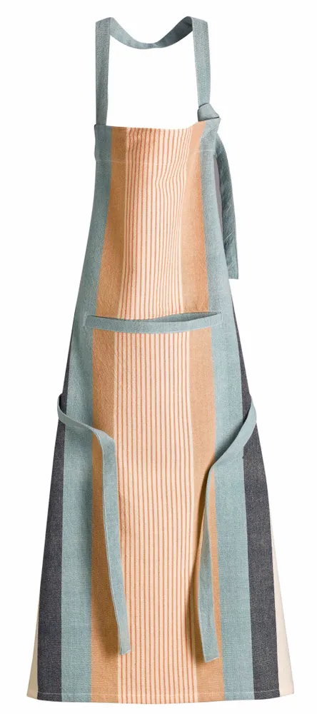Tabliers de cuisine - Tablier de cuisine recyclé Yuna avec poche Azur 72 x 85 - MAISON VIVARAISE - SDE VIVARAISE WINKLER