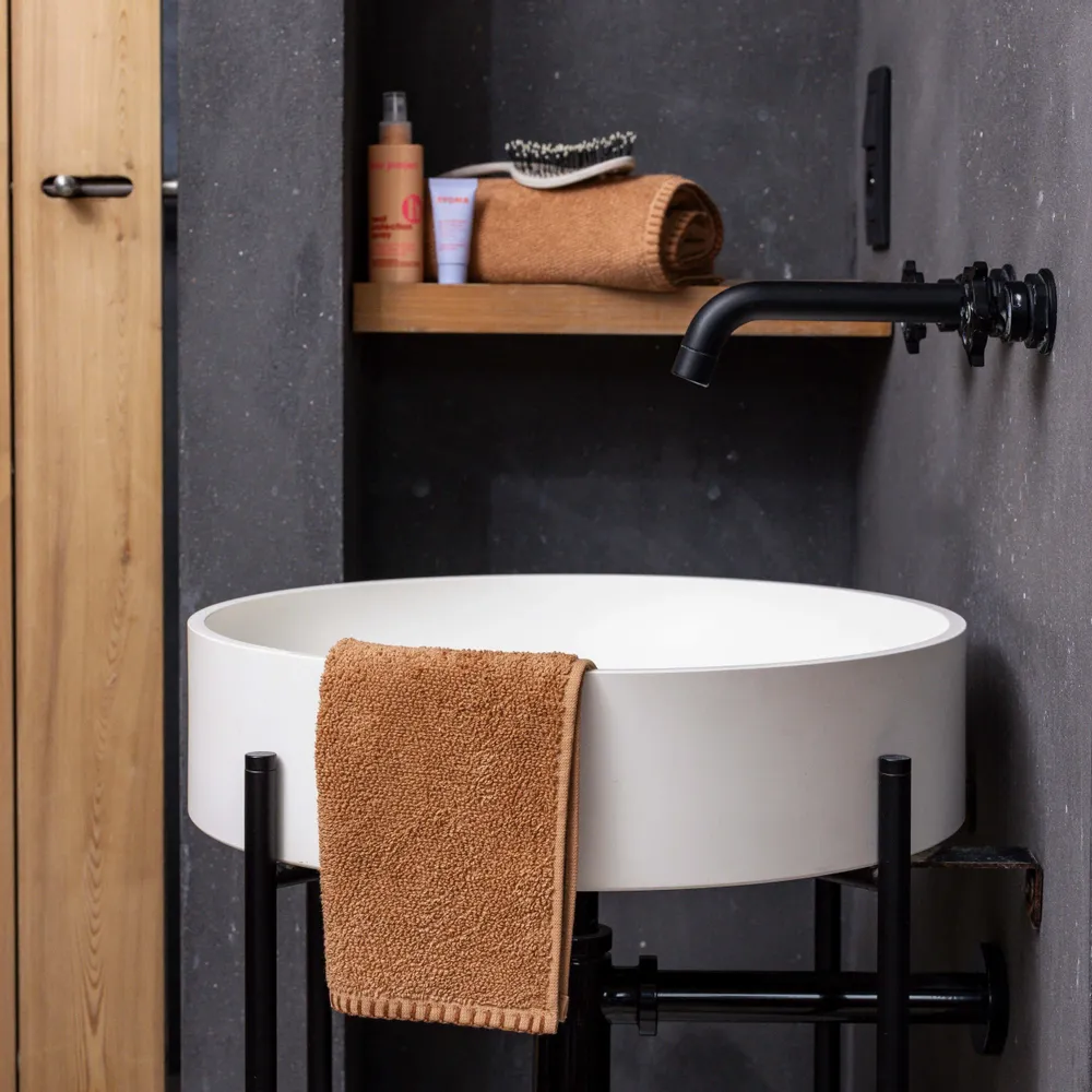 Serviettes de bain - Serviette de toilette Bora Cannelle 50 x 100 - MAISON VIVARAISE - SDE VIVARAISE WINKLER