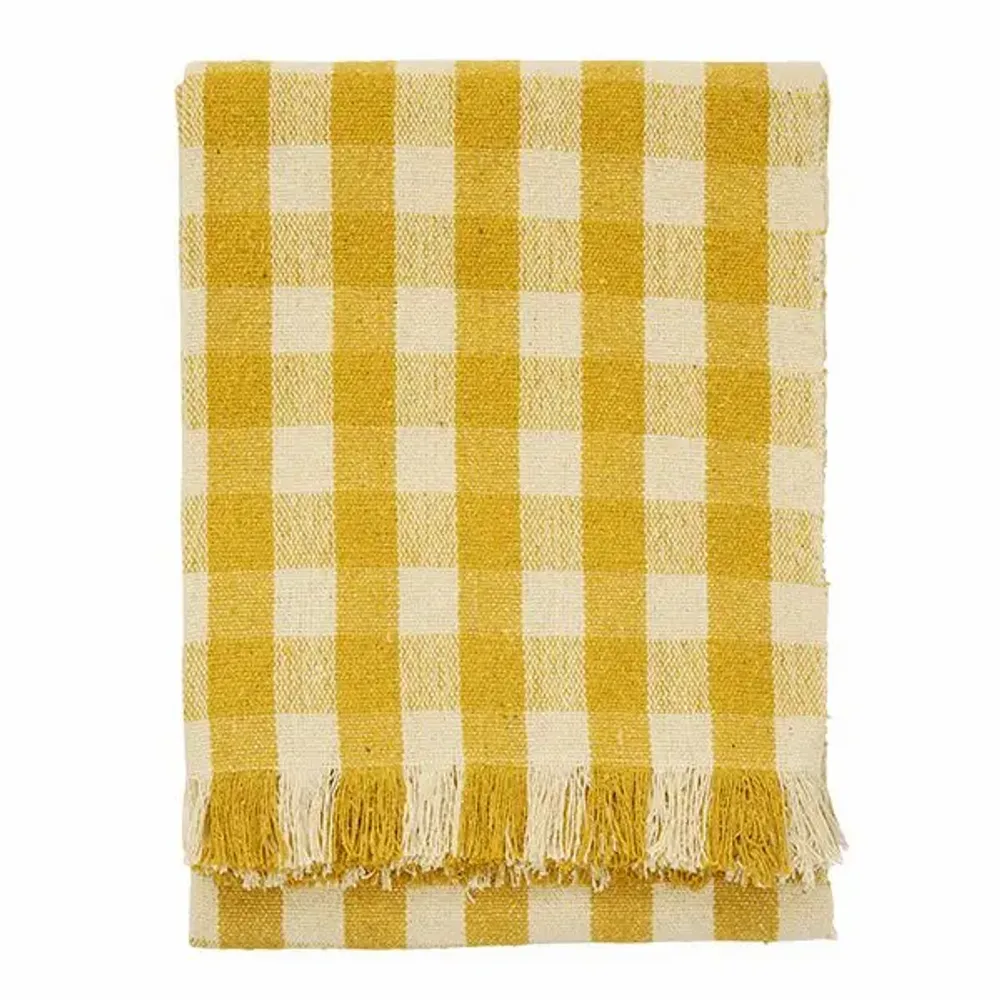 Plaids - Plaid à carreaux en coton recyclé - MADAM STOLTZ