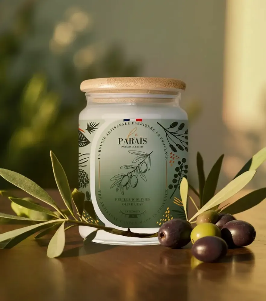 Bougies - Bougie Parfumée Feuille d'Olivier - LE PARAÏS
