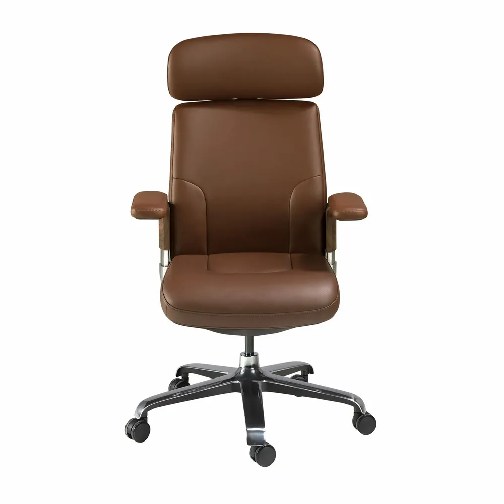 Chairs - Brown leatherette Swivel Office Chair - ANGEL CERDÁ