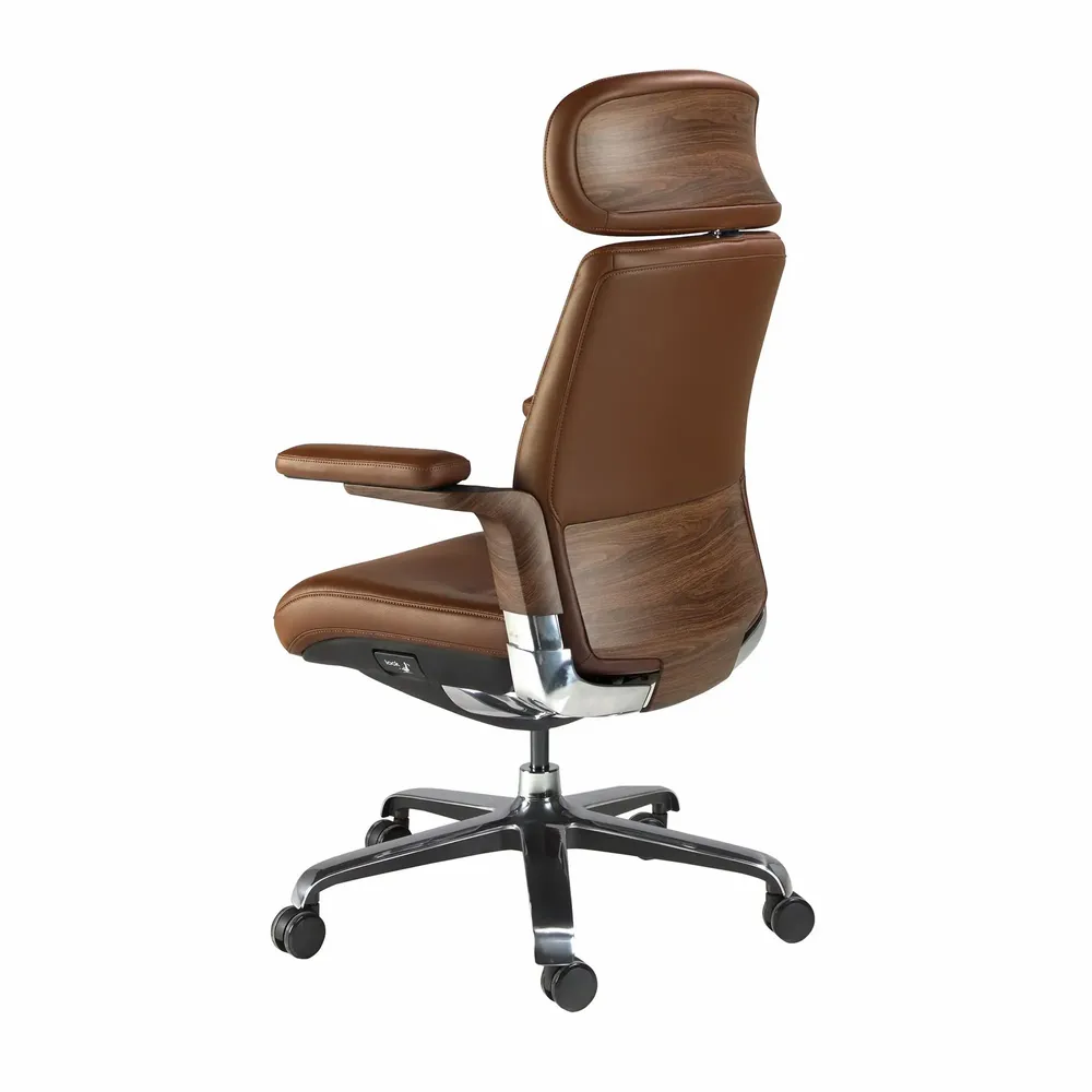 Chairs - Brown leatherette Swivel Office Chair - ANGEL CERDÁ