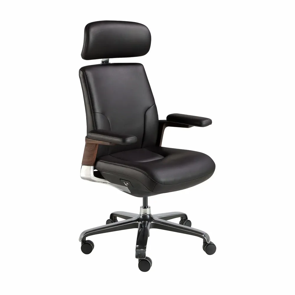 Chairs - Black leatherette Swivel Office Chair - ANGEL CERDÁ