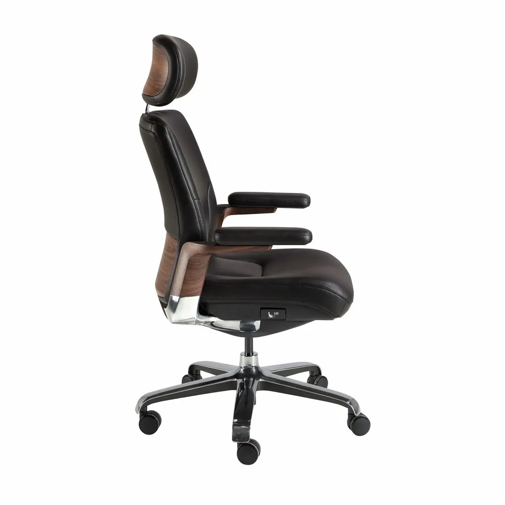 Chairs - Black leatherette Swivel Office Chair - ANGEL CERDÁ