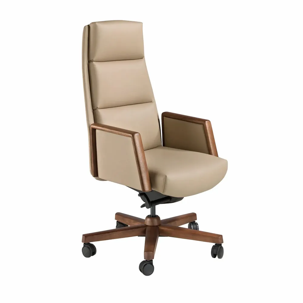 Chairs - Mink leatherette Swivel Office Chair - ANGEL CERDÁ