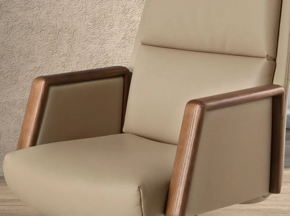 Chairs - Mink leatherette Swivel Office Chair - ANGEL CERDÁ