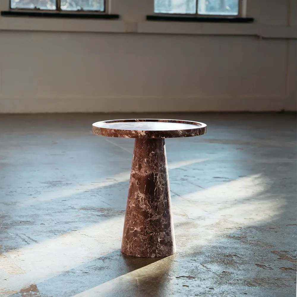 Tables basses - ROSSO LEVANTO CONE SIDE TABLE - KIWANO CONCEPT