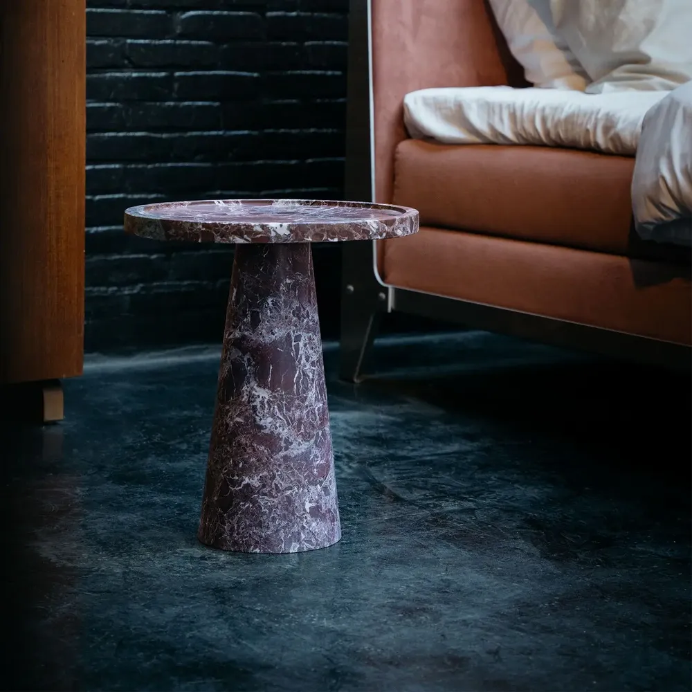 Tables basses - ROSSO LEVANTO CONE SIDE TABLE - KIWANO CONCEPT