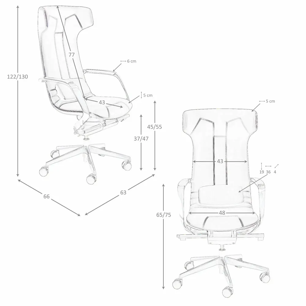 Chairs - Brown leatherette  swivel office chair - ANGEL CERDÁ