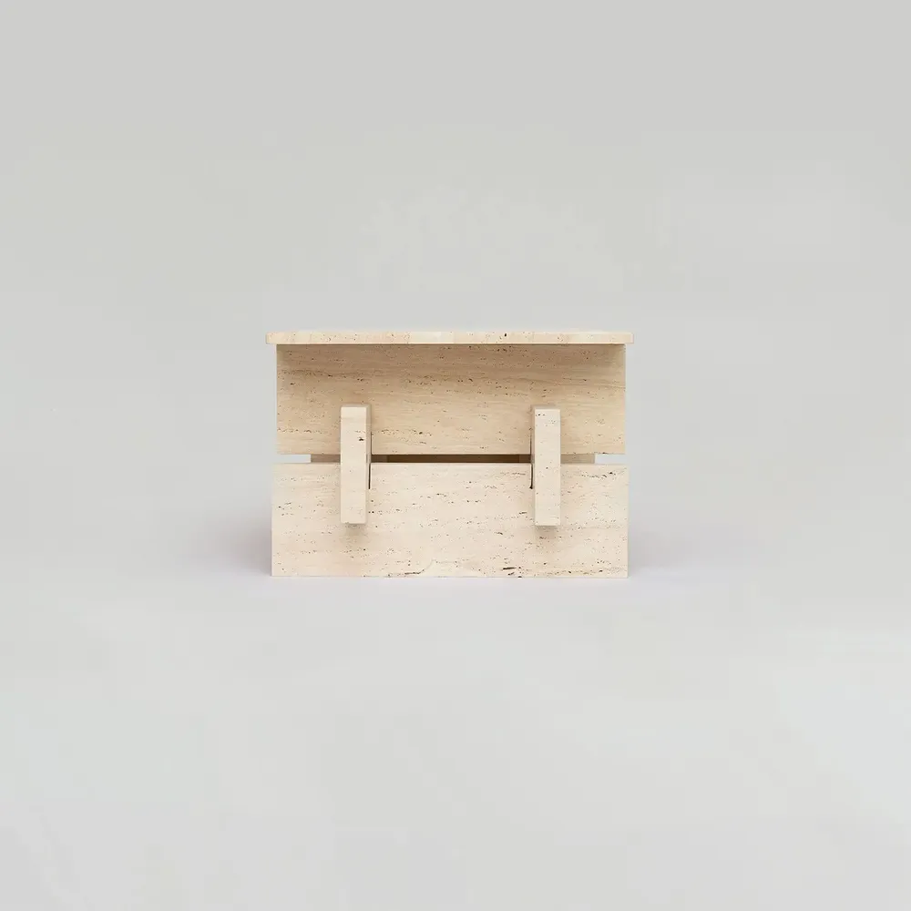 Tables basses - TRAVERTINE COFFEE TABLE 'BERLIN' - KIWANO CONCEPT