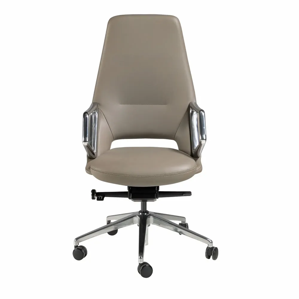 Chairs - Grey leatherette  swivel office chair - ANGEL CERDÁ