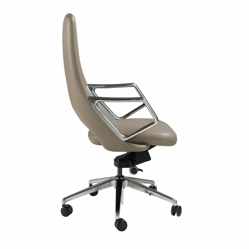 Chairs - Grey leatherette  swivel office chair - ANGEL CERDÁ