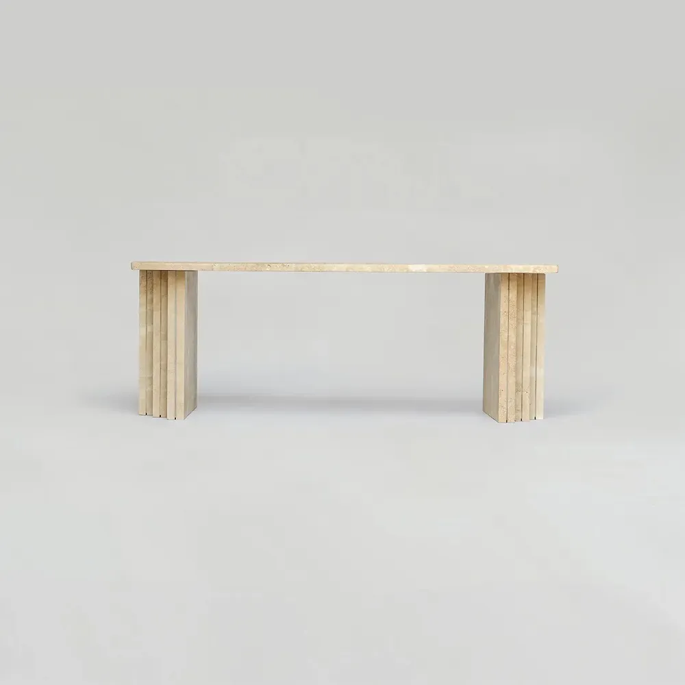 Coffee tables - TRAVERTINE COFFEE TABLE 'BRUT' - KIWANO CONCEPT