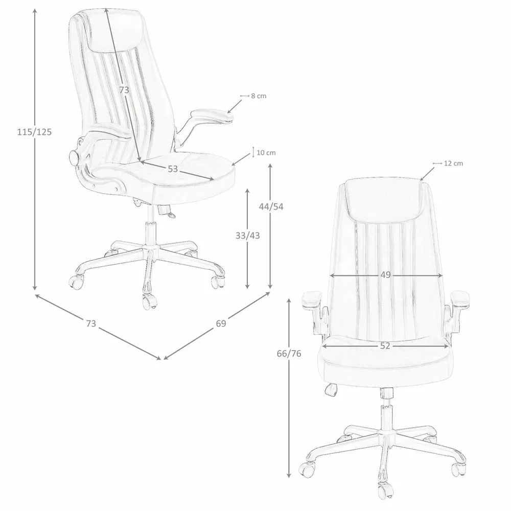 Chairs - Brown leatherette  swivel office chair - ANGEL CERDÁ