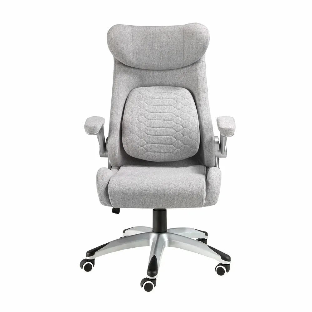 Chairs - Grey fabric swivel office chair - ANGEL CERDÁ