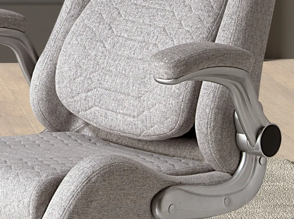 Chairs - Grey fabric swivel office chair - ANGEL CERDÁ