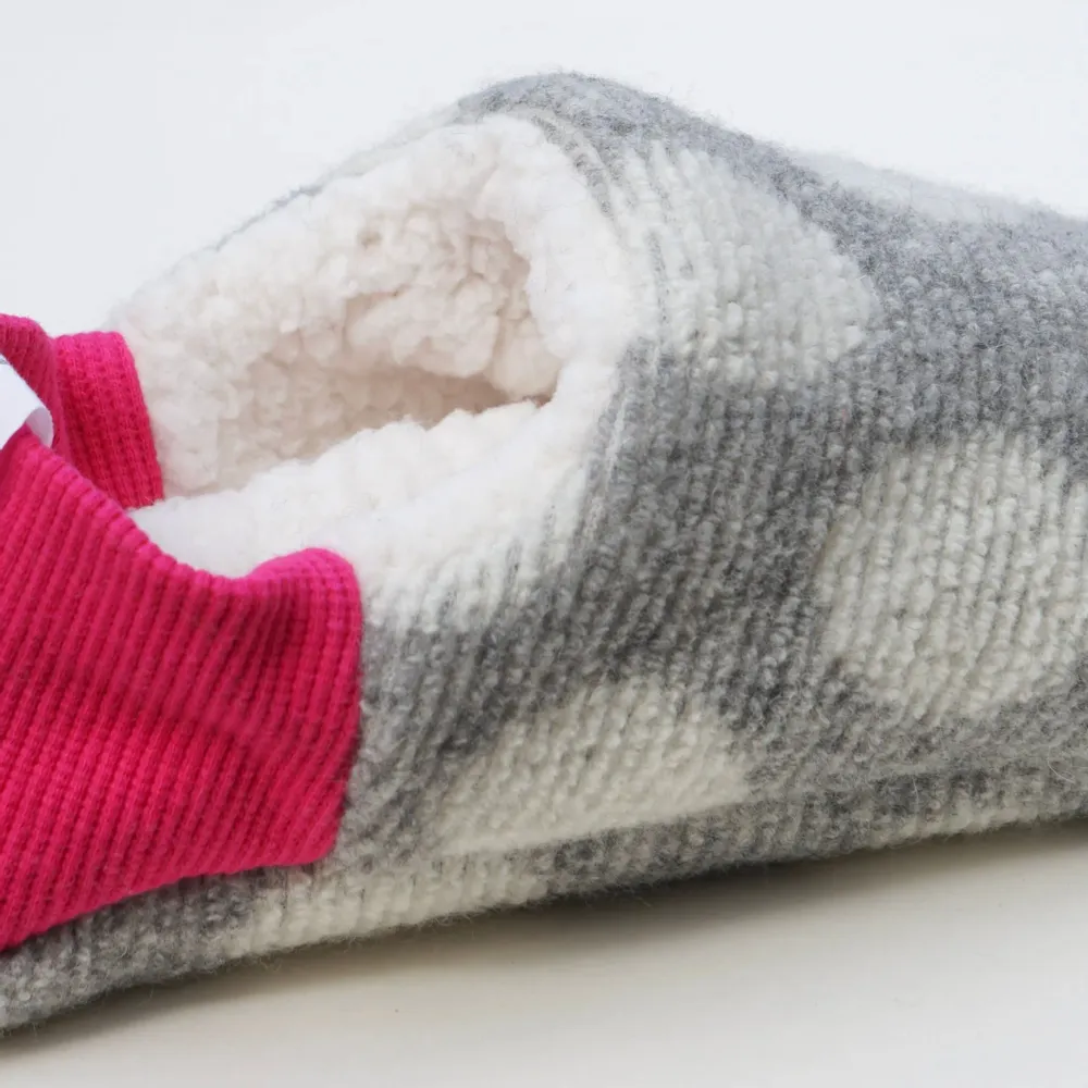 Socks - JAPAN MADE Reversible room shoes / Dot Pile × Sheep Boa - MERIPPA