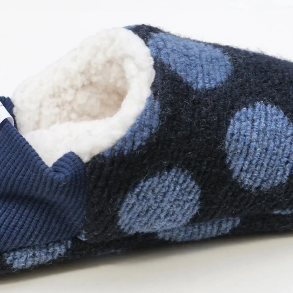 Socks - JAPAN MADE Reversible room shoes / Dot Pile × Sheep Boa - MERIPPA