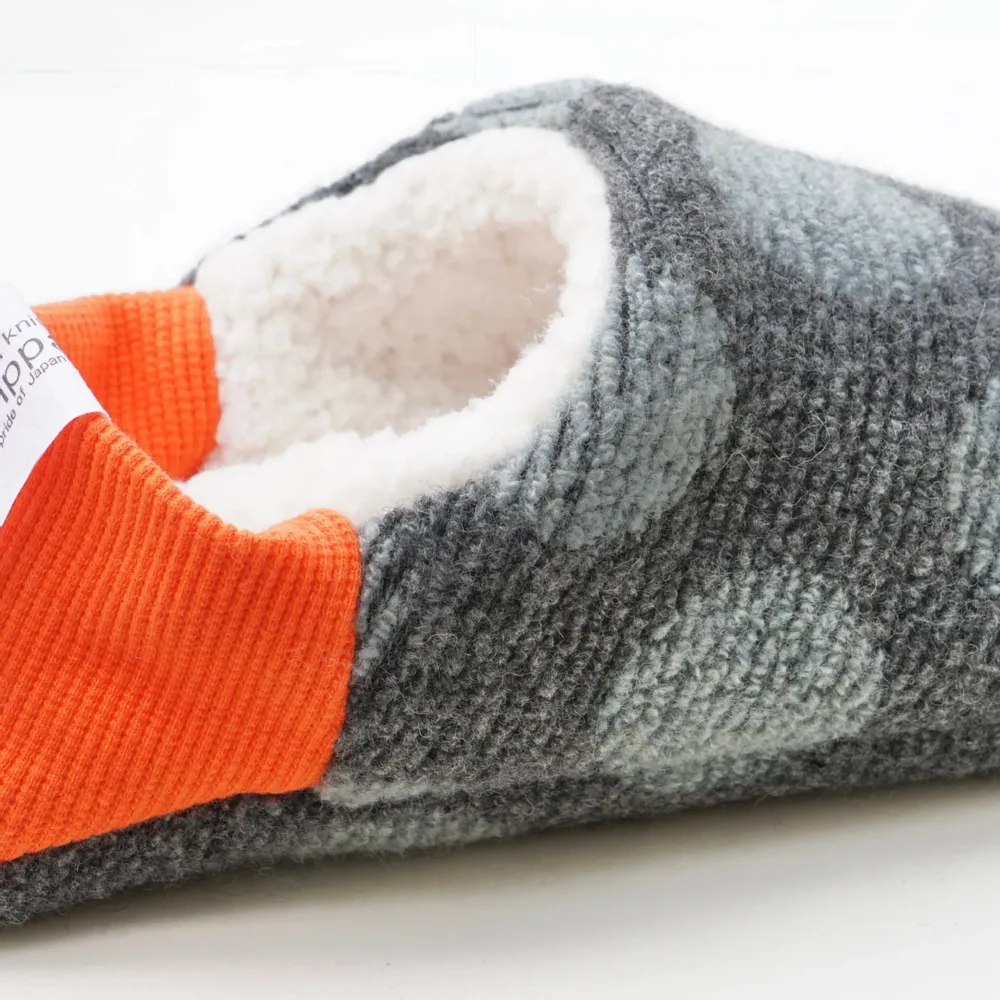 Socks - JAPAN MADE Reversible room shoes / Dot Pile × Sheep Boa - MERIPPA