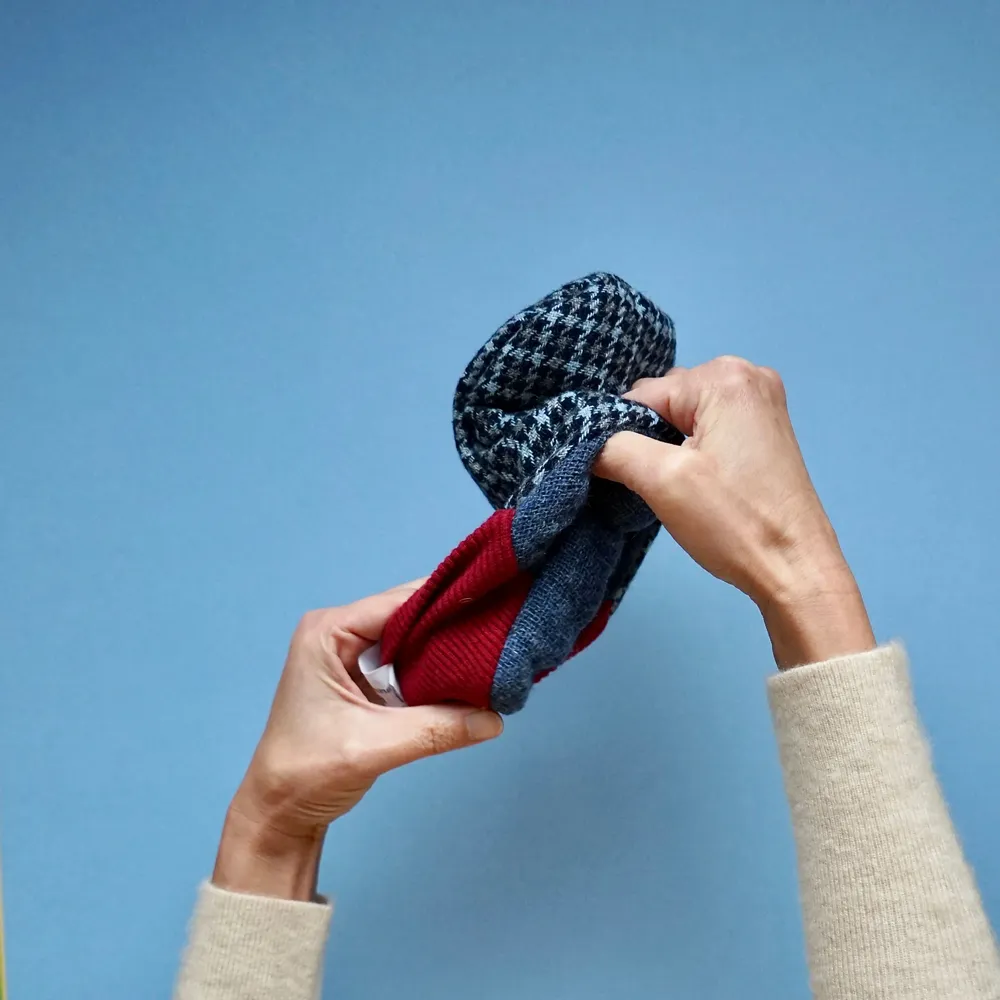 Chaussettes - JAPAN MADE Reversible room shoes / Houndstooth Check × Two Face - MERIPPA